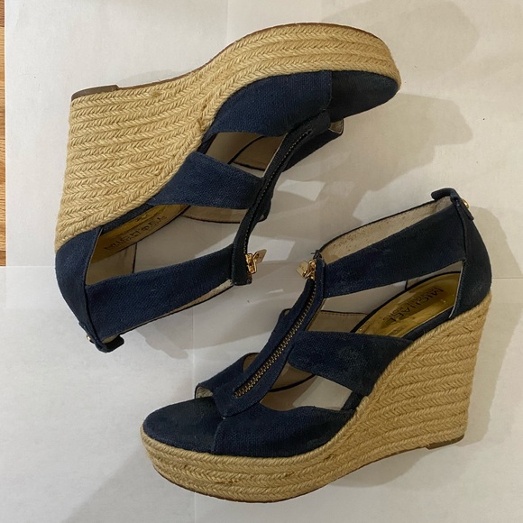 Michael Kors Damita Wedge Espadrille Sandals - Navy - Picture 8 of 8